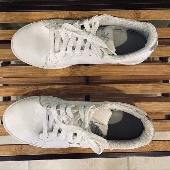 PUMA Smash Perforated White Sneaker size 6.5 - Picture 5 of 10